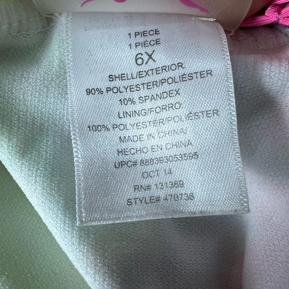 Girls 6x Jantzen Girls Tie-Dye Fringe One piece Swimsuit - Picture 7 of 9